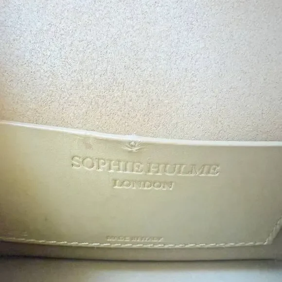 Sophie Hulme Beige/Brown Leather Crossbody Bag